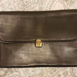 Vintage leather clutch